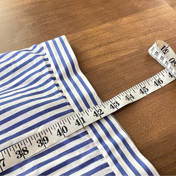 Mark D Sikes MDS | Women’s Ruffle High-Low Maxi Skirt Size 4 Blue & White Stripe - Picture 6 of 11